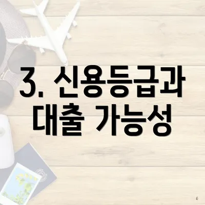 3. 신용등급과 대출 가능성