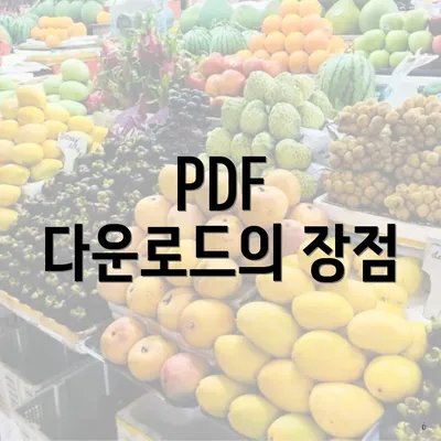 PDF 다운로드의 장점