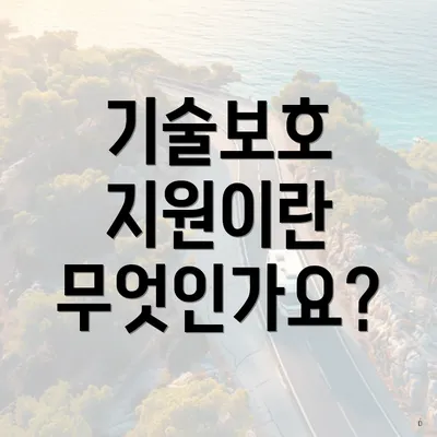 기술보호 지원이란 무엇인가요?