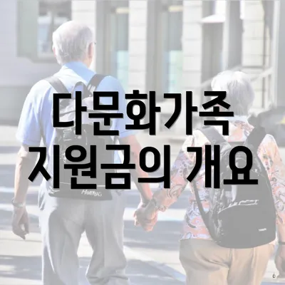 다문화가족 지원금의 개요