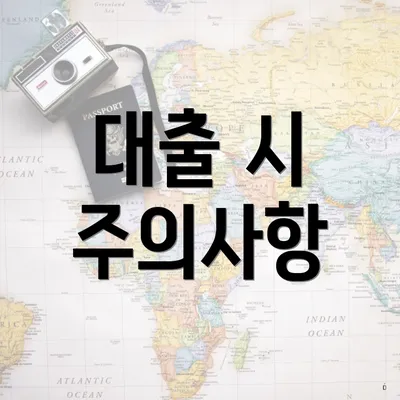 대출 시 주의사항