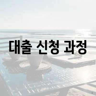 대출 신청 과정