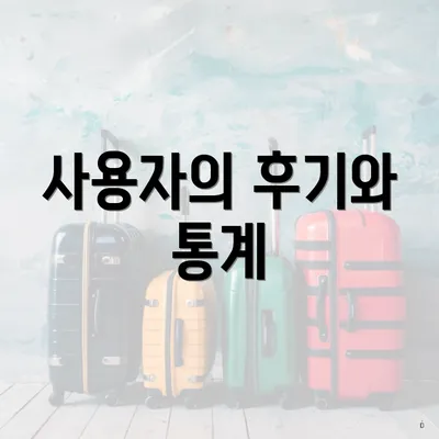 사용자의 후기와 통계