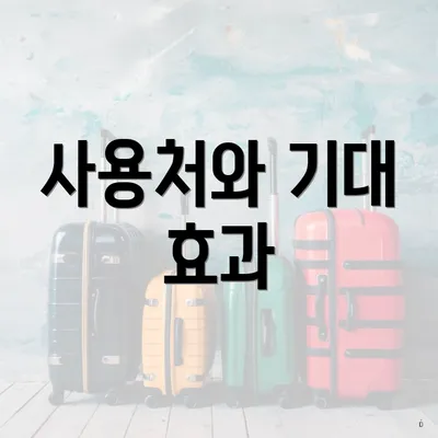 사용처와 기대 효과