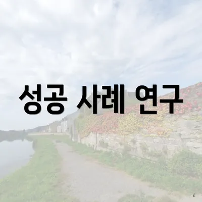 성공 사례 연구