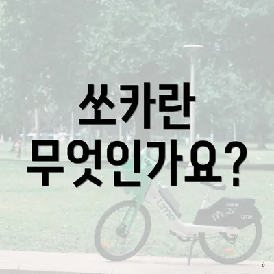 쏘카란 무엇인가요?