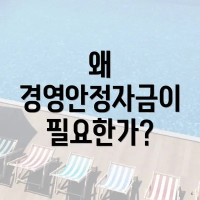 왜 경영안정자금이 필요한가?