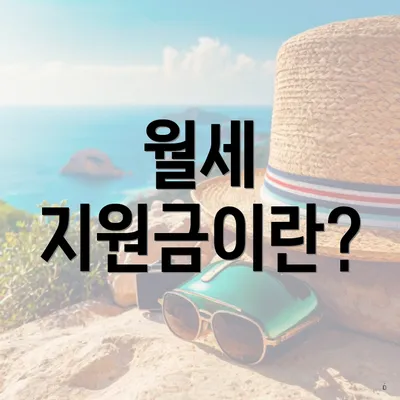 월세 지원금이란?
