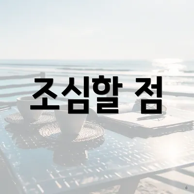 조심할 점