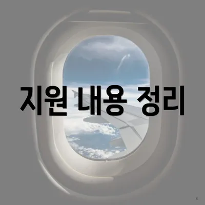 지원 내용 정리