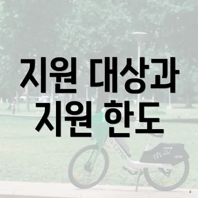 지원 대상과 지원 한도