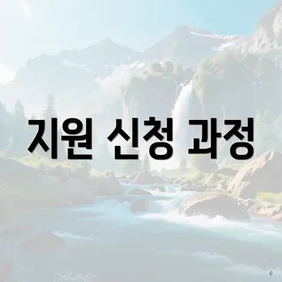 지원 신청 과정