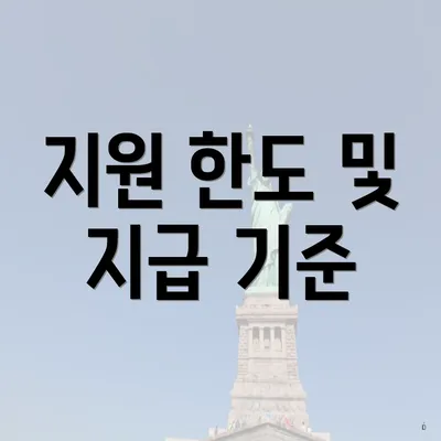 지원 한도 및 지급 기준