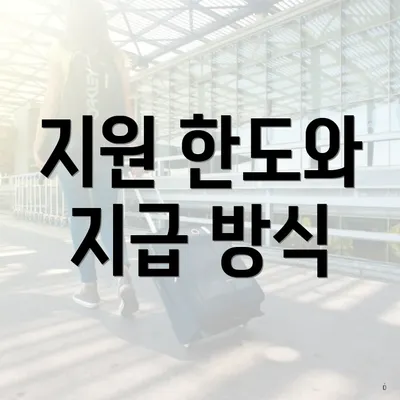 지원 한도와 지급 방식