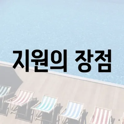 지원의 장점