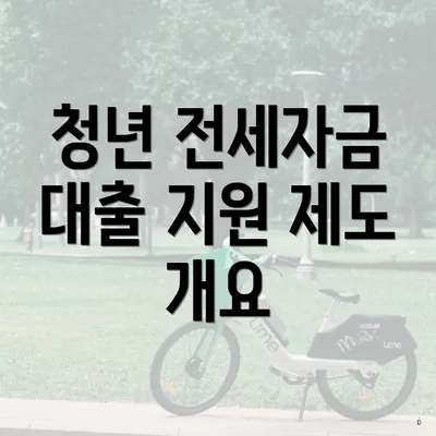 청년 전세자금 대출 지원 제도 개요