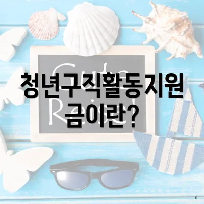 청년구직활동지원금이란?