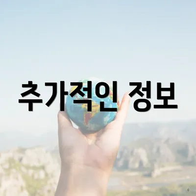 추가적인 정보