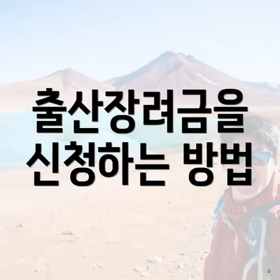 출산장려금을 신청하는 방법