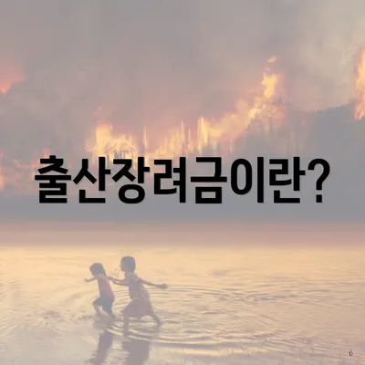출산장려금이란?