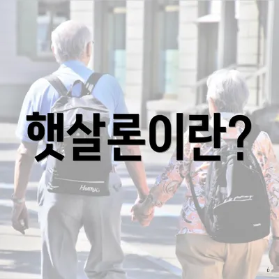 햇살론이란?
