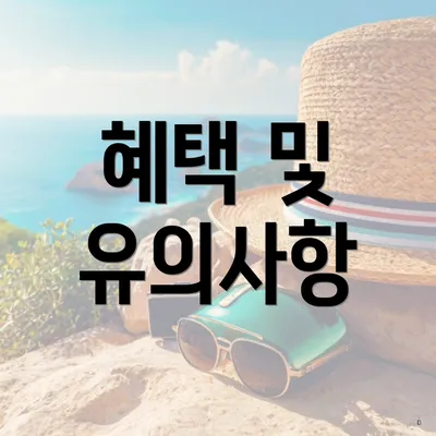 혜택 및 유의사항